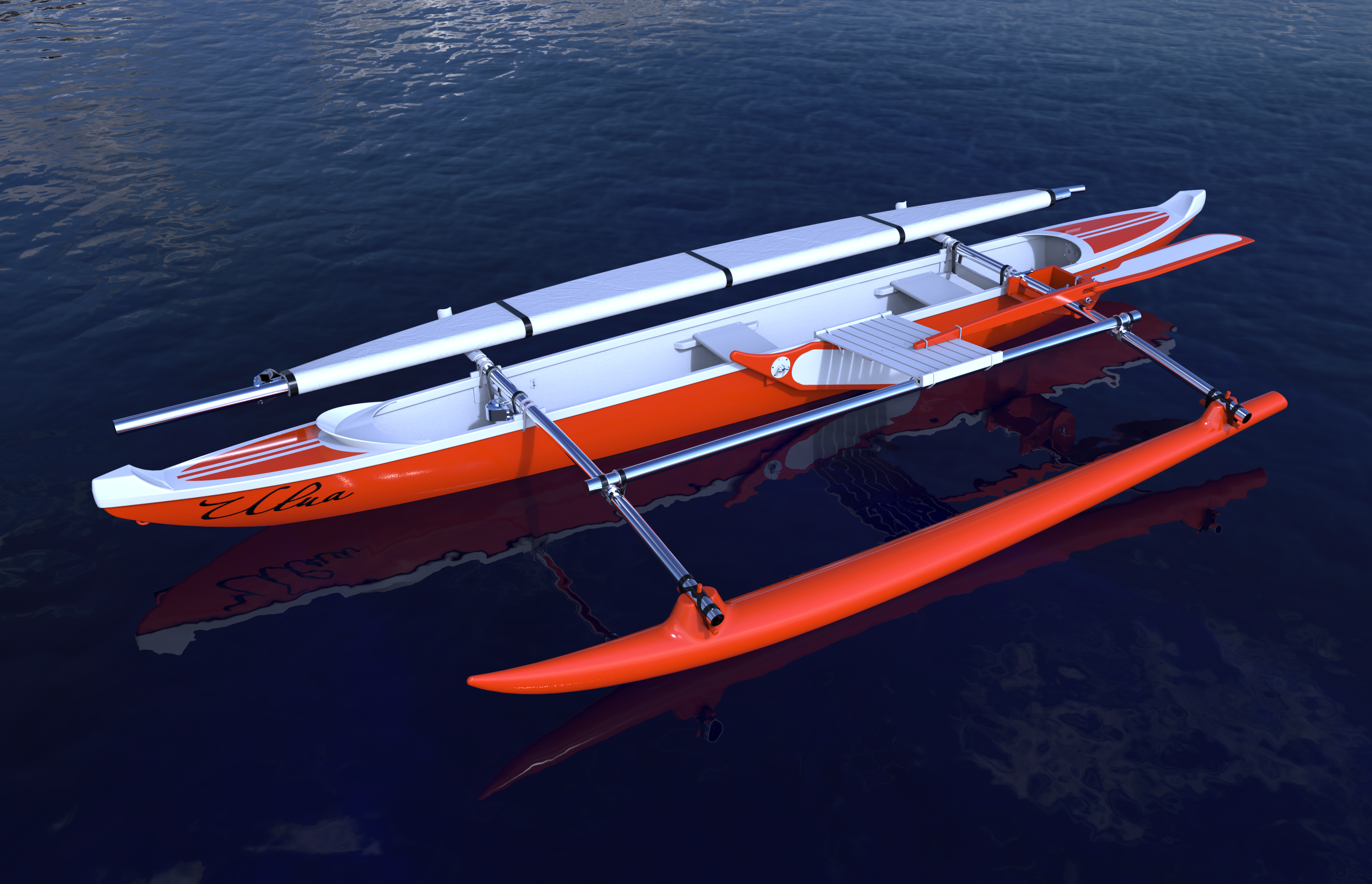 帆船独木舟3D模型图纸 Solidworks设计